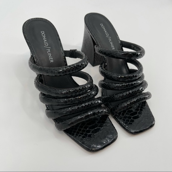 Donald Pliner Wes Block Heel Mule Black Size 7 - Picture 13 of 15